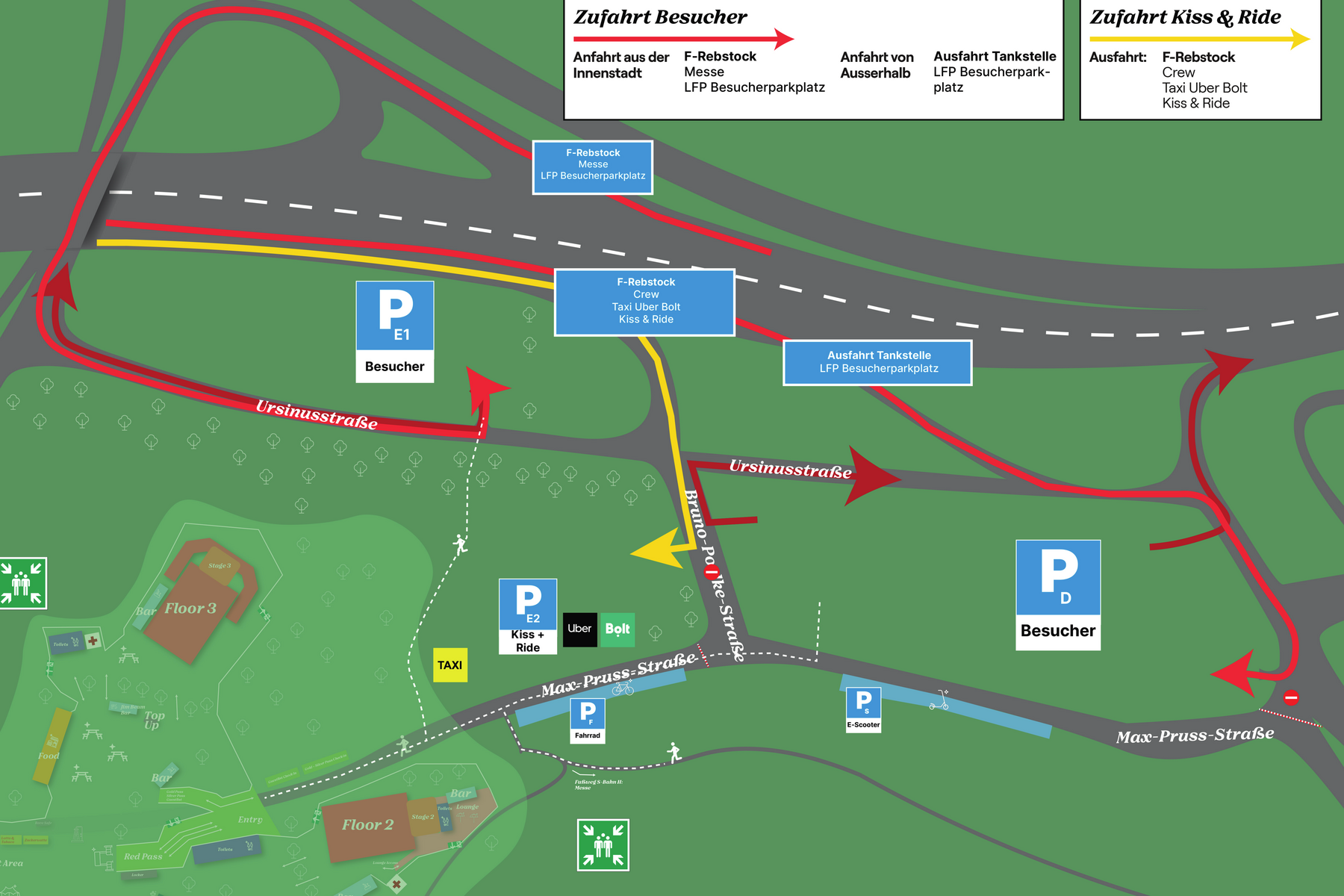 Anfahrt Besucher zum Love Family Park 2026